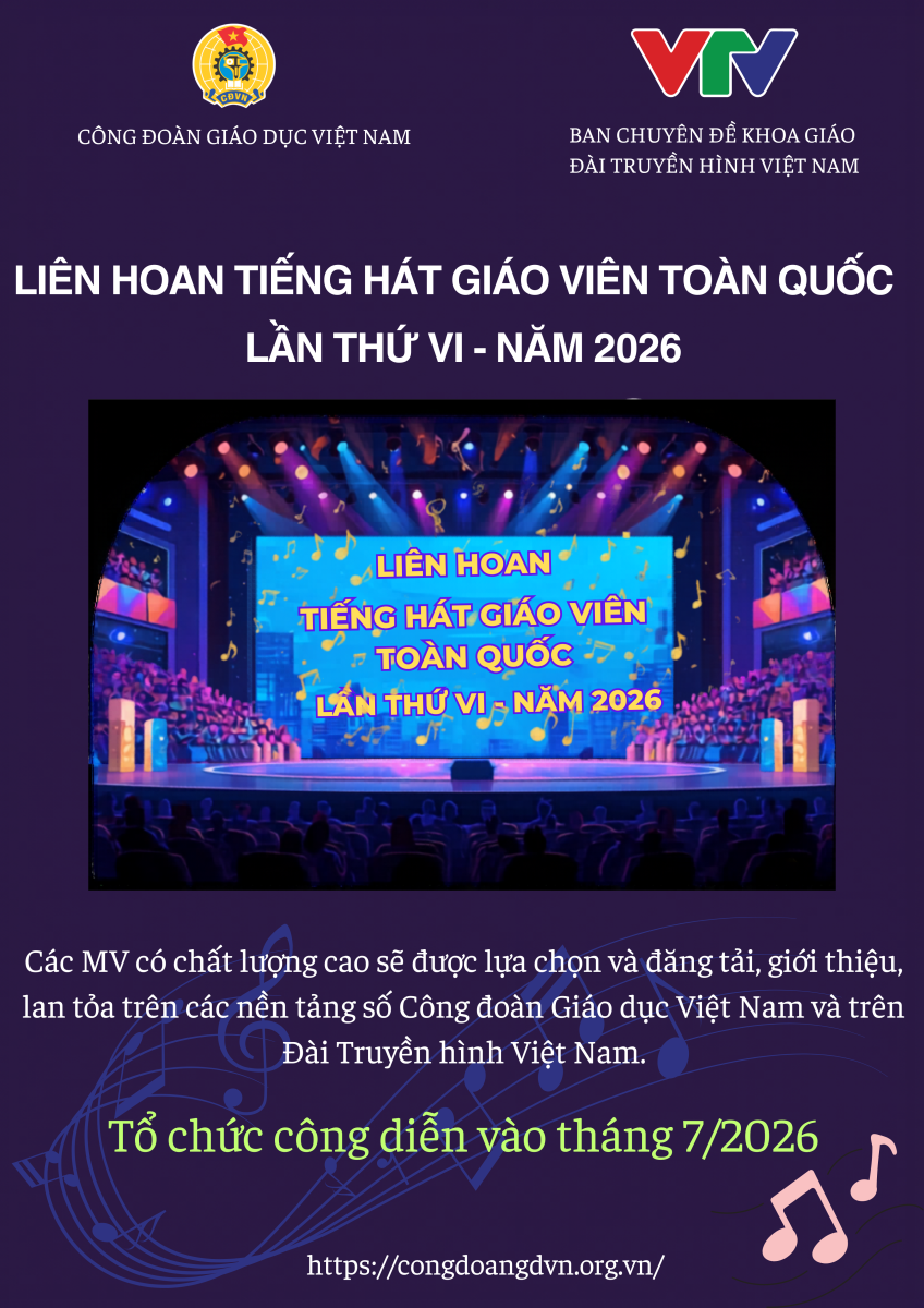 Liên hoan Tiếng hát giáo viên toàn quốc lấn thứ VI – năm 2026